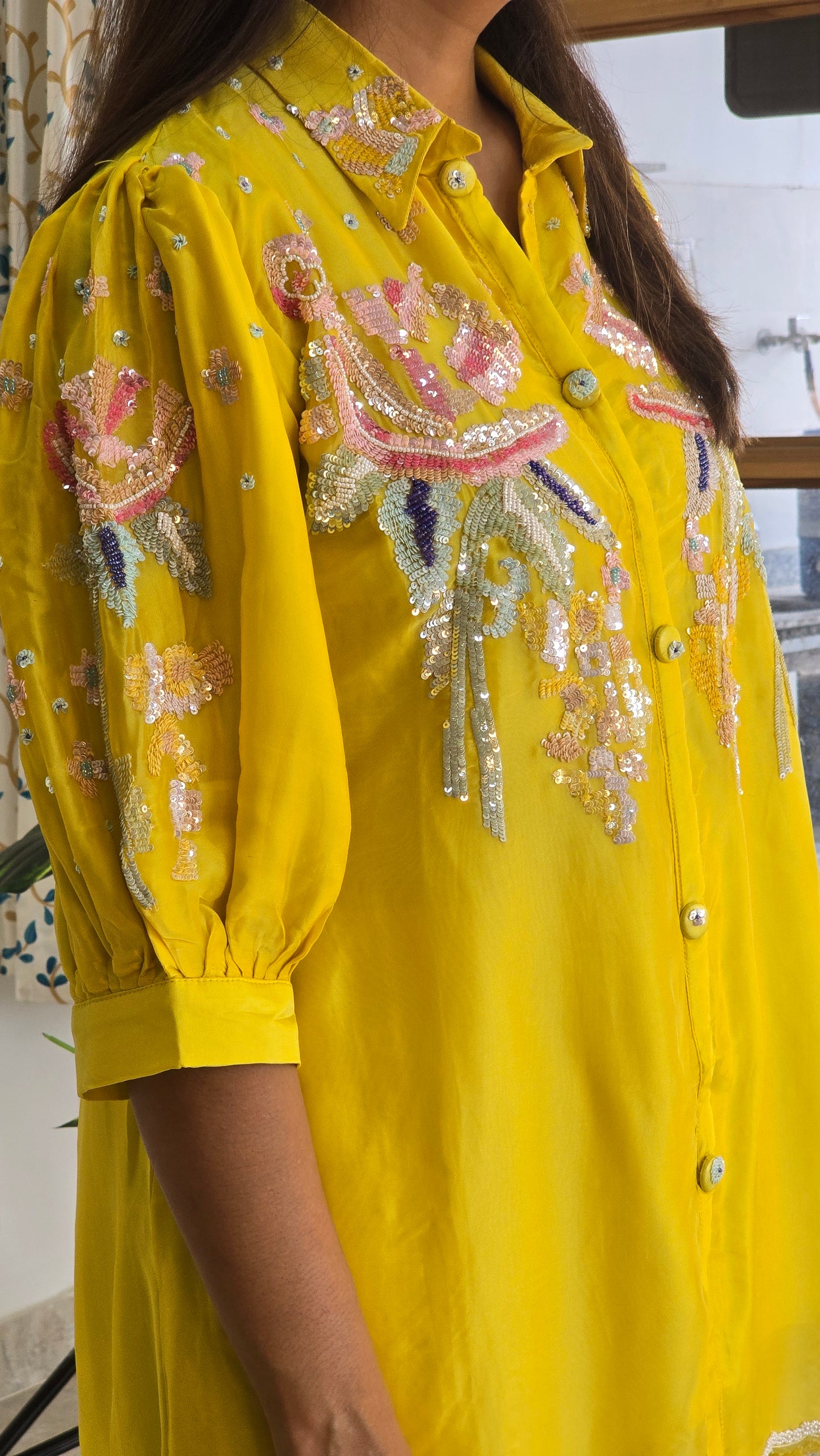Marigold Sequin Bloom Co-ord Set