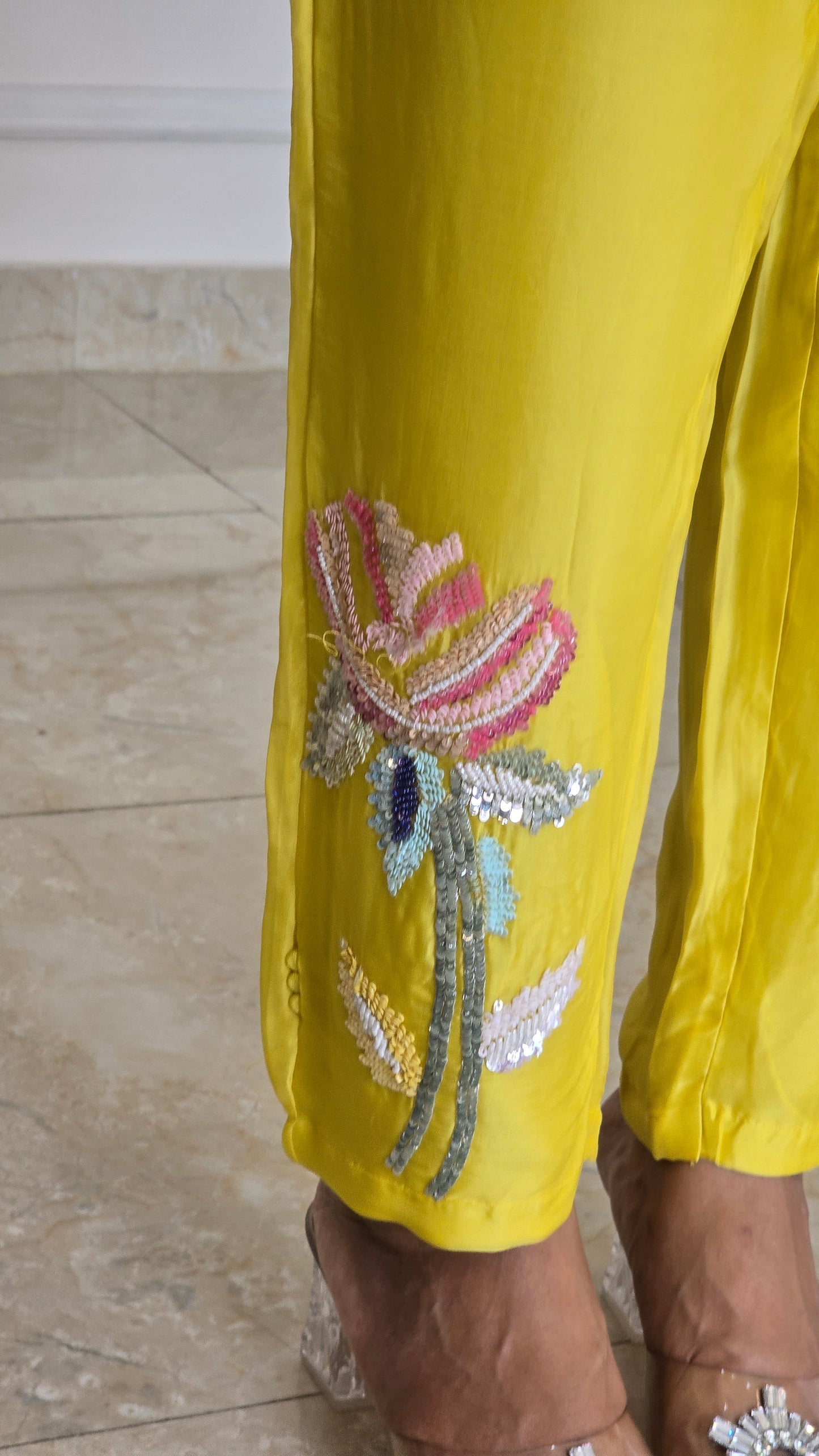 Marigold Sequin Bloom Co-ord Set