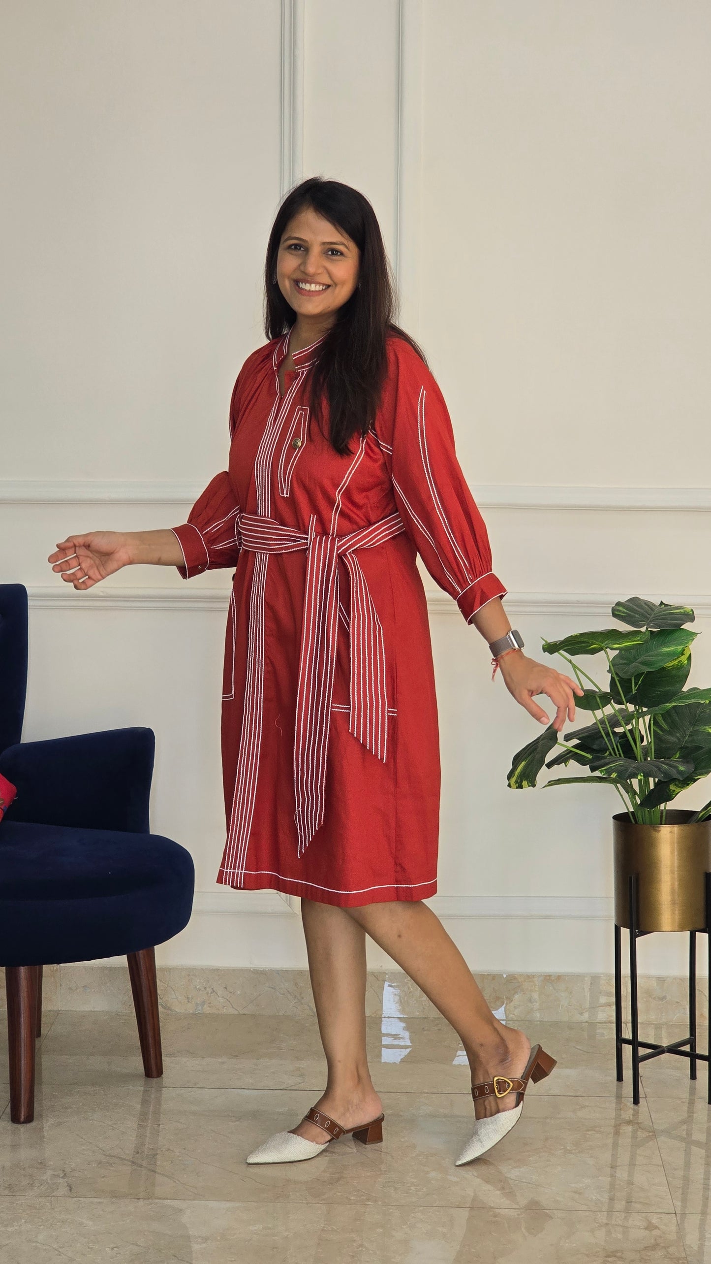 Rust Tunic With Belt