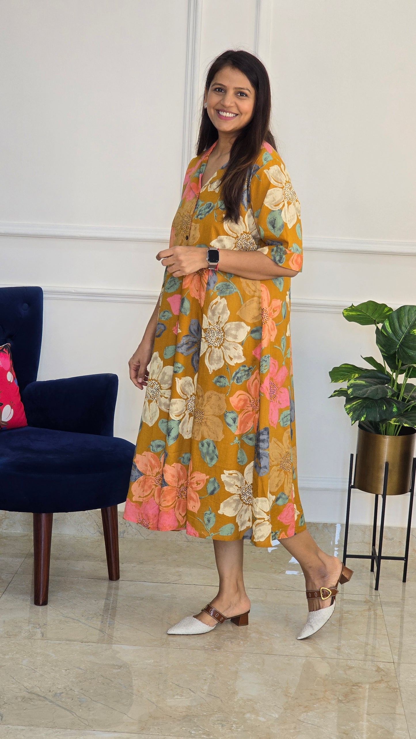 Mustard Willow Tunic - View 5 - PinkTree by Shrutika