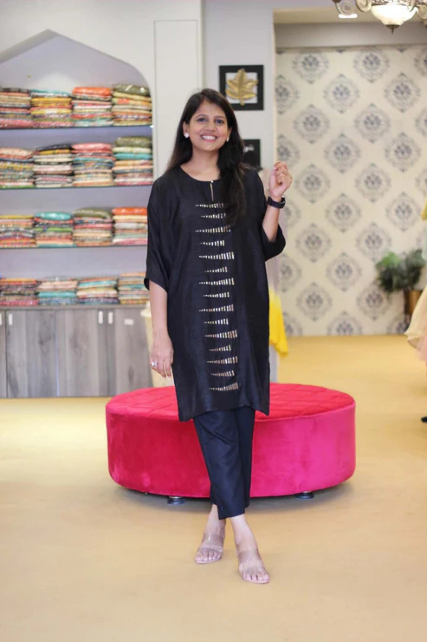Black Kaftan Co Ord Set