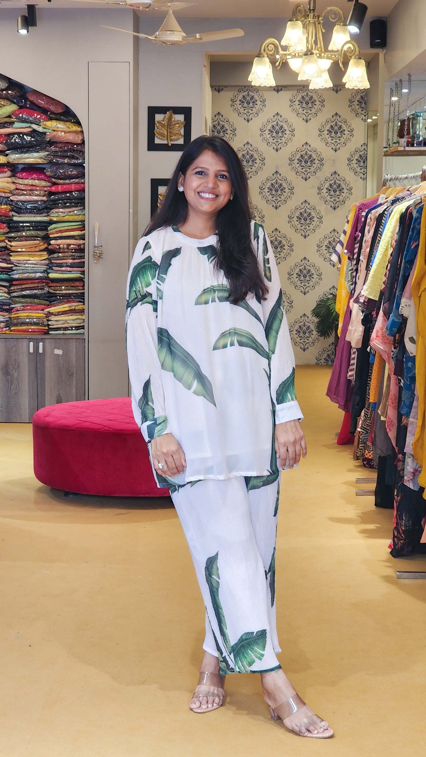 Tropical Vibes Georgette Co Ord Set