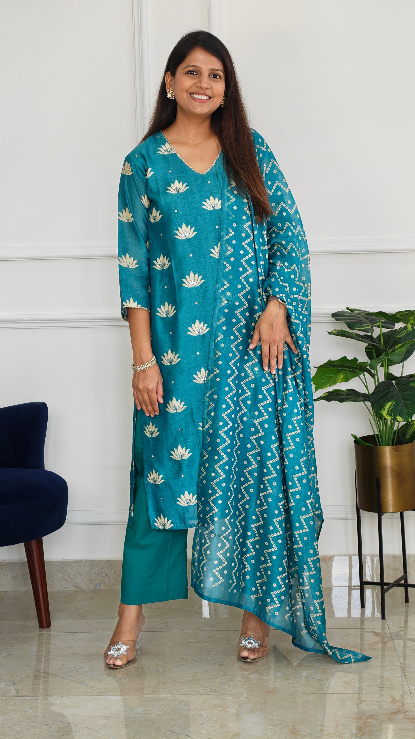 Blue Kamal Kurta Set