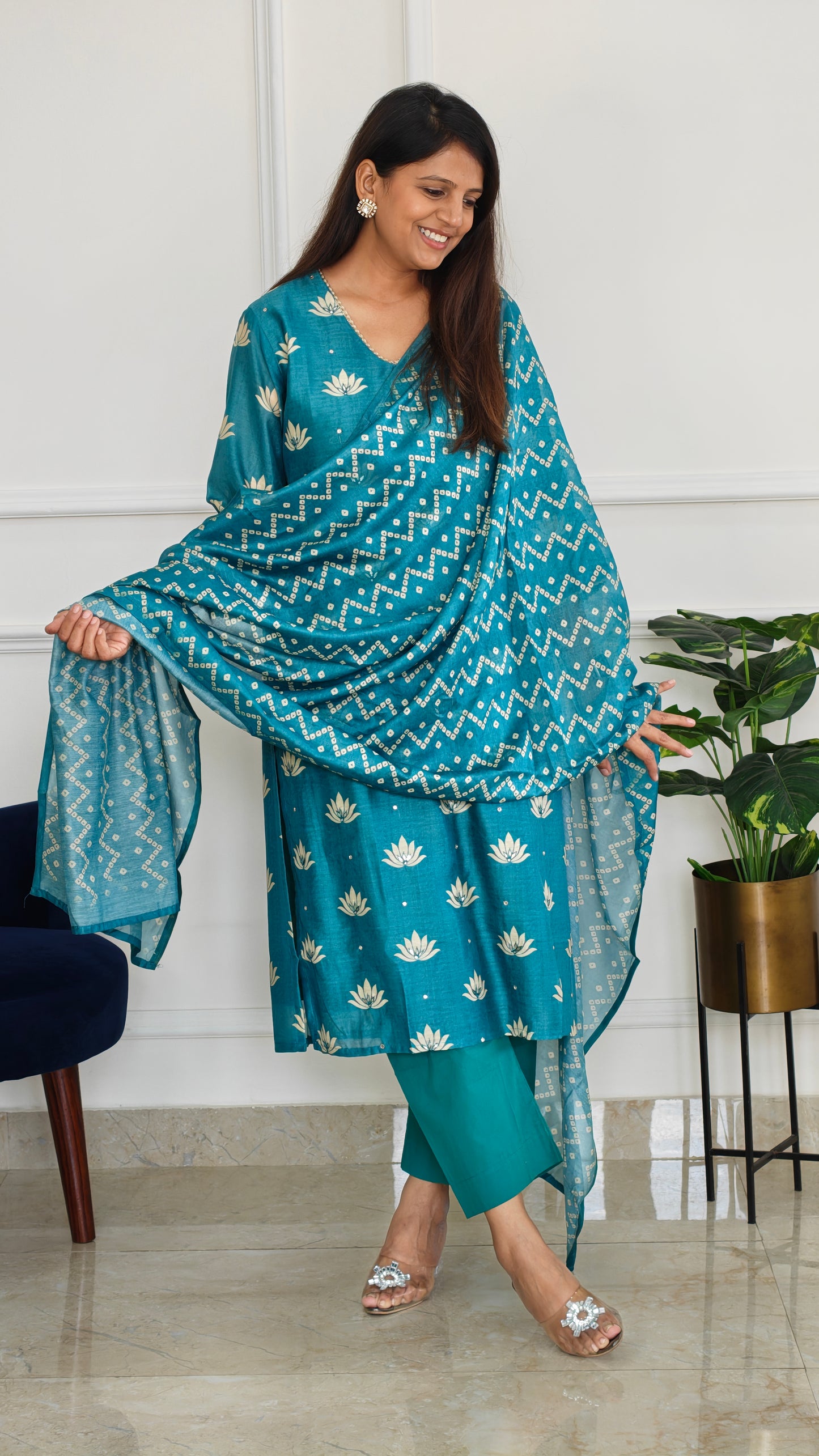 Blue Kamal Kurta Set