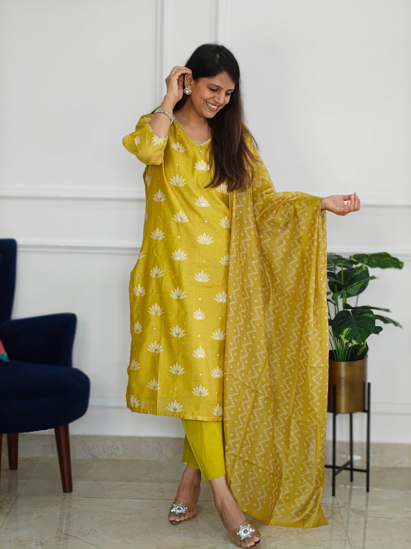 Yellow Kamal Kurta Set