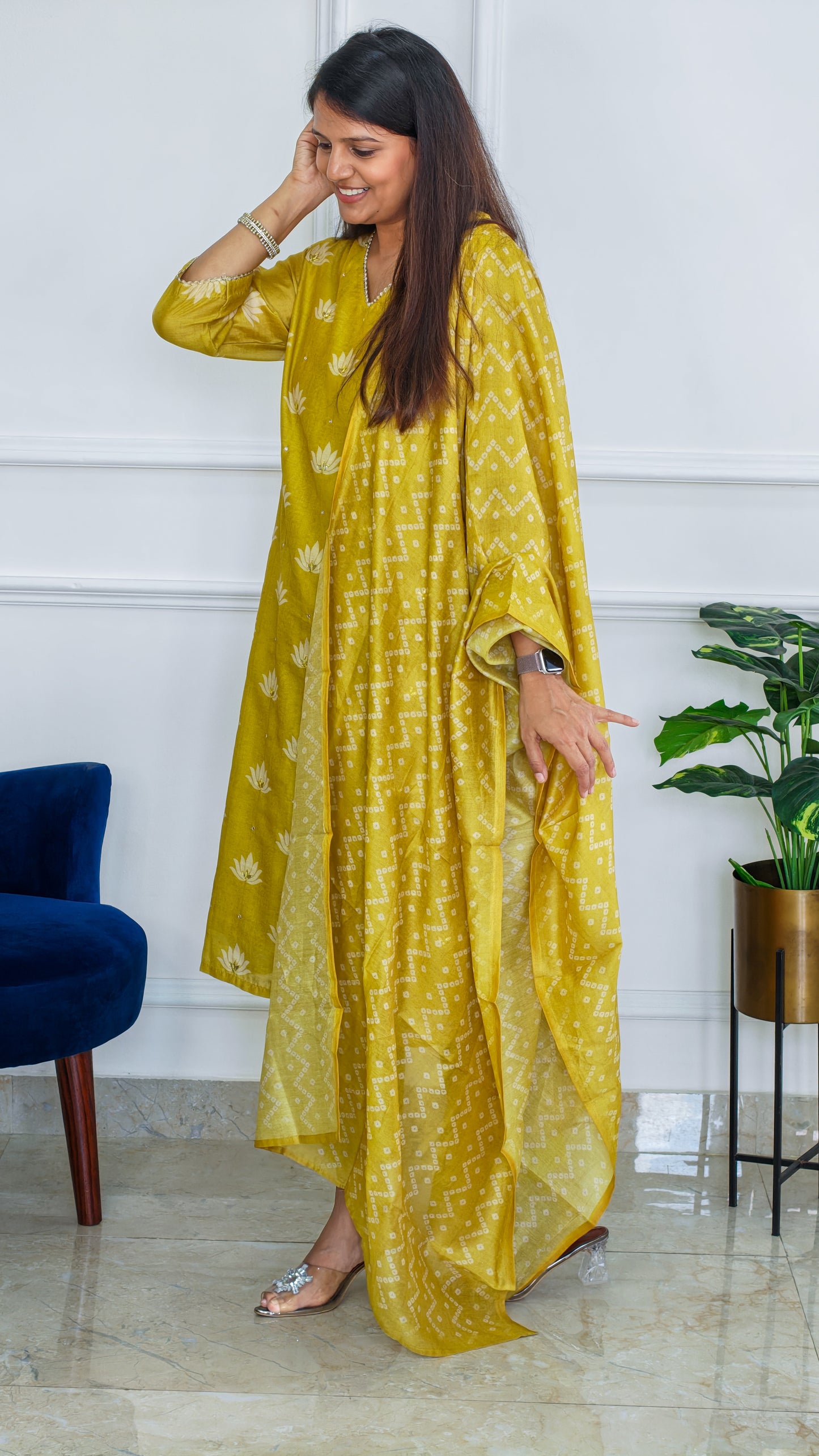 Yellow Kamal Kurta Set