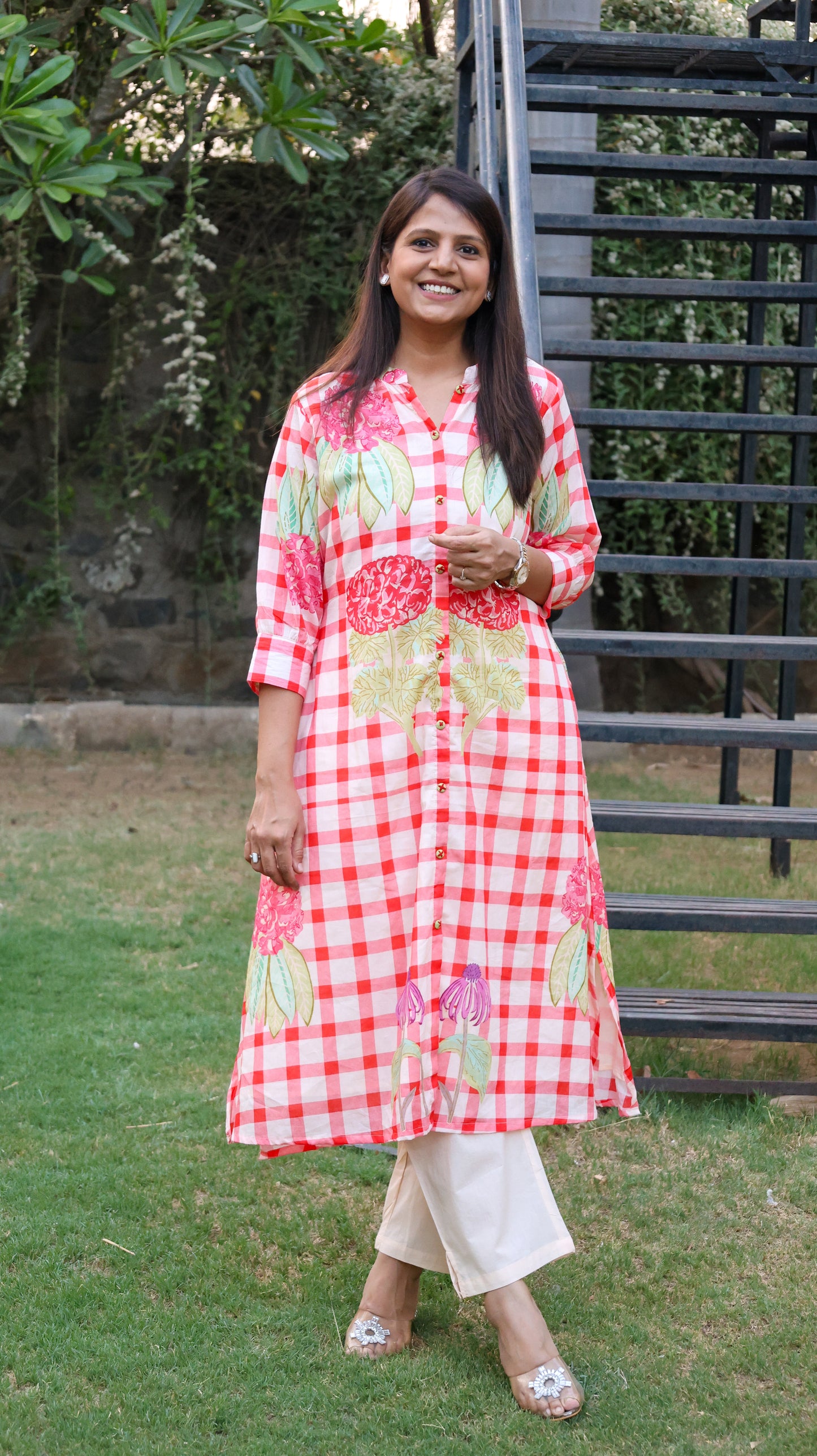 Champa Checks Kurta Set