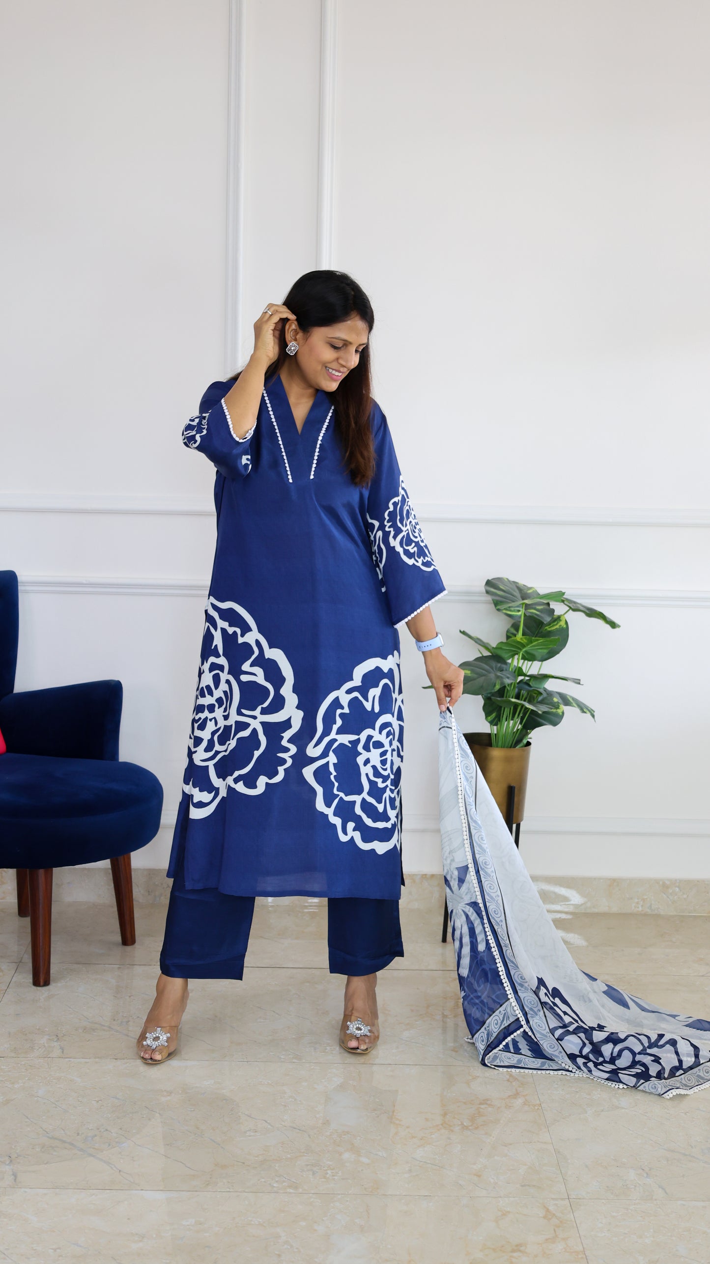 Neel Kamal Muslin Suit Set
