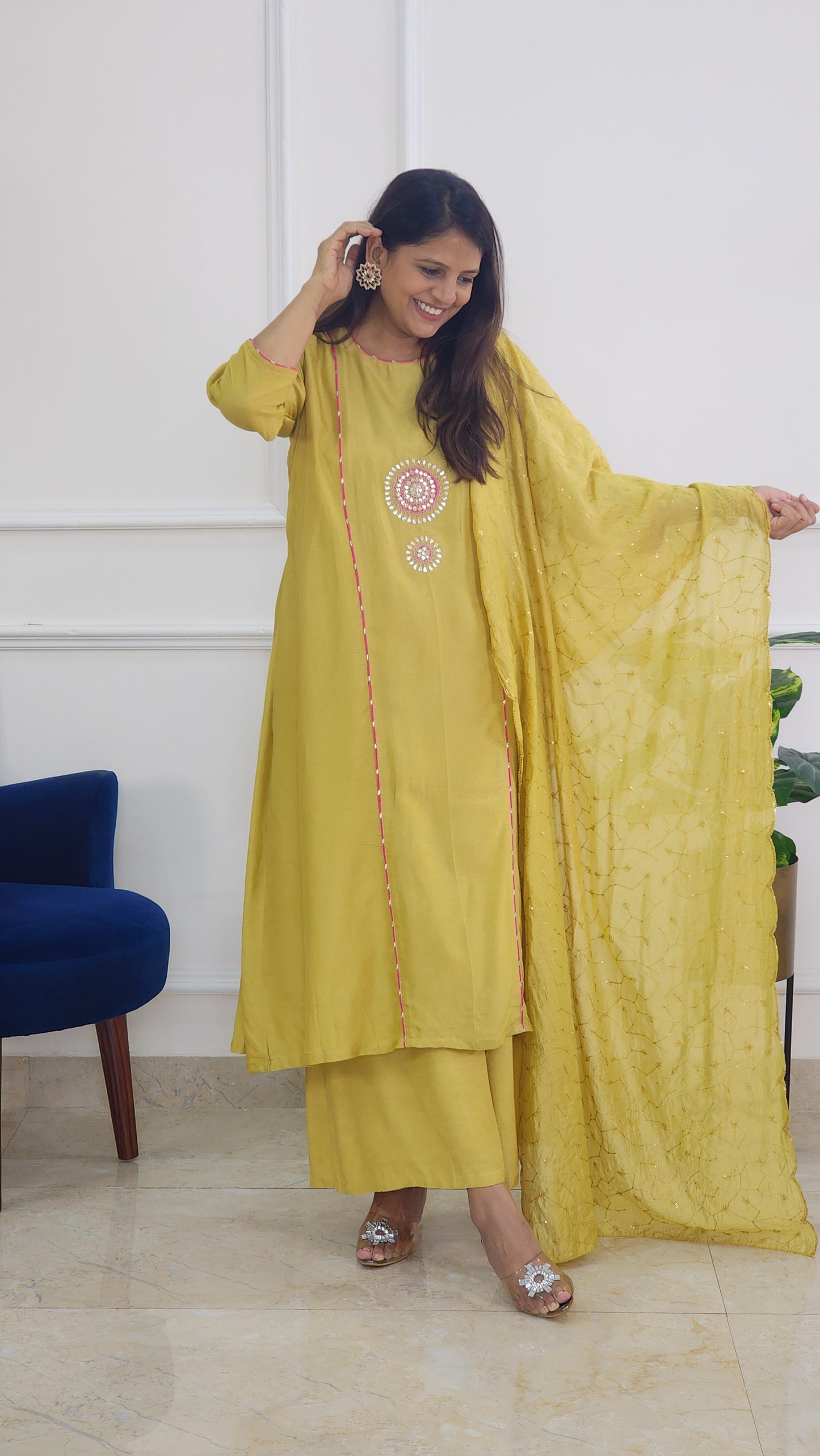 Mustard Chakra Suit Set
