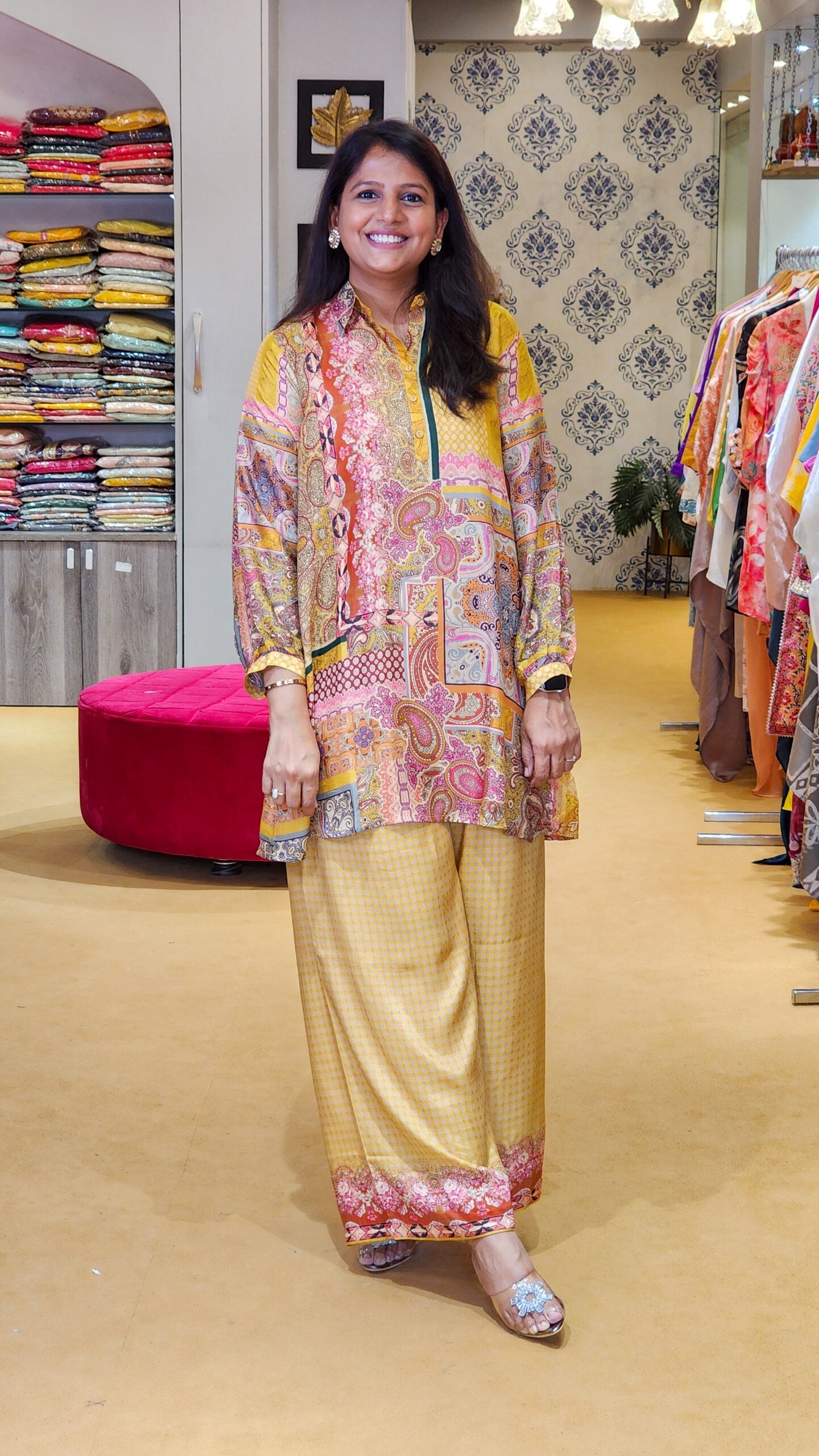 Mustard Paisley Co Ord Set