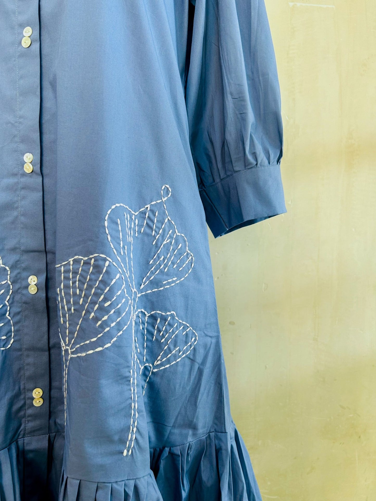 Blue Tulip Embroidery Tunic