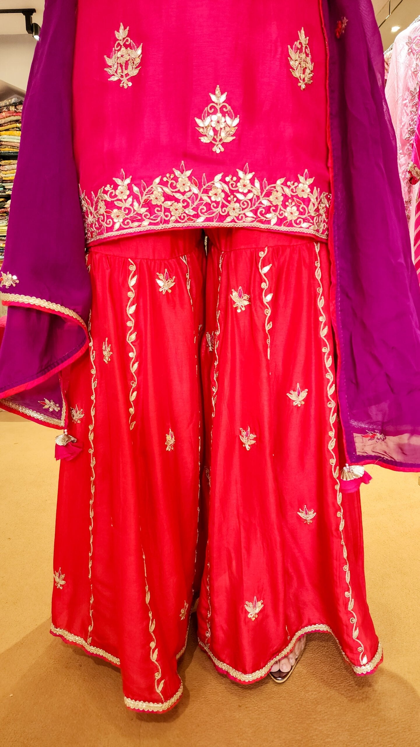 Rani Rajasthani Kurta Palazzo and Duppata Set