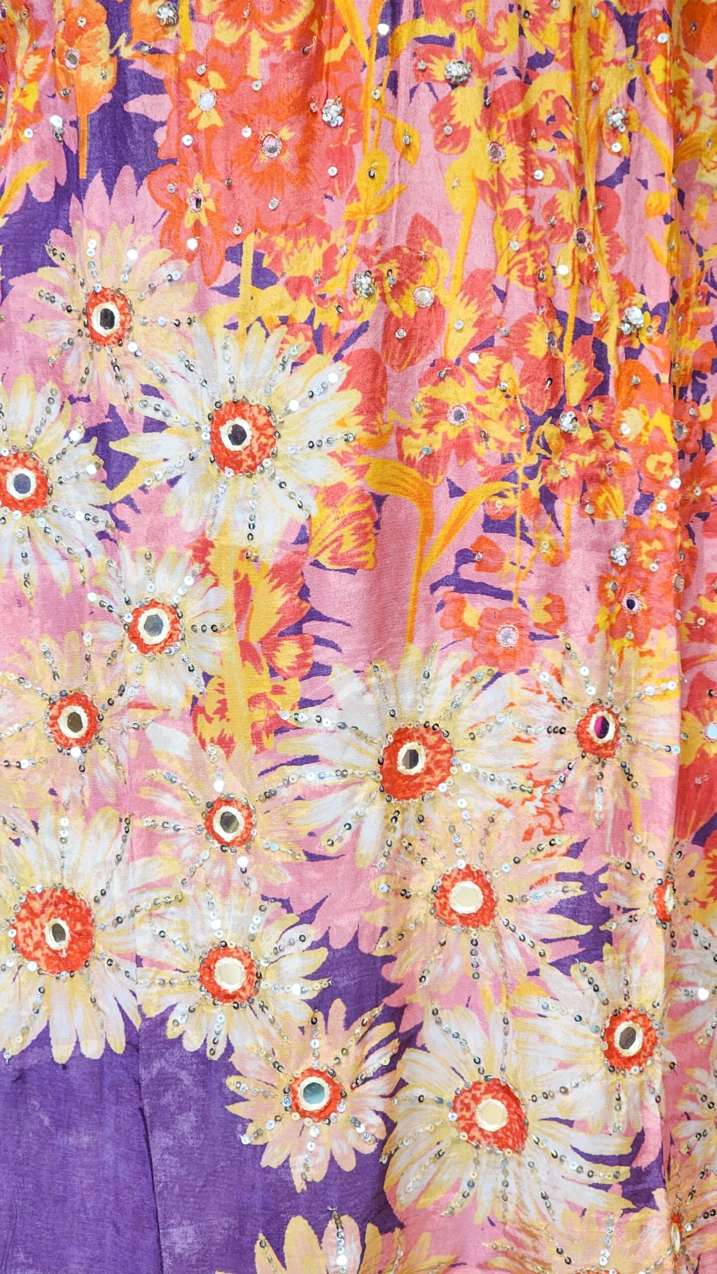 Voilet Orange Floral Printed Co Ord Set