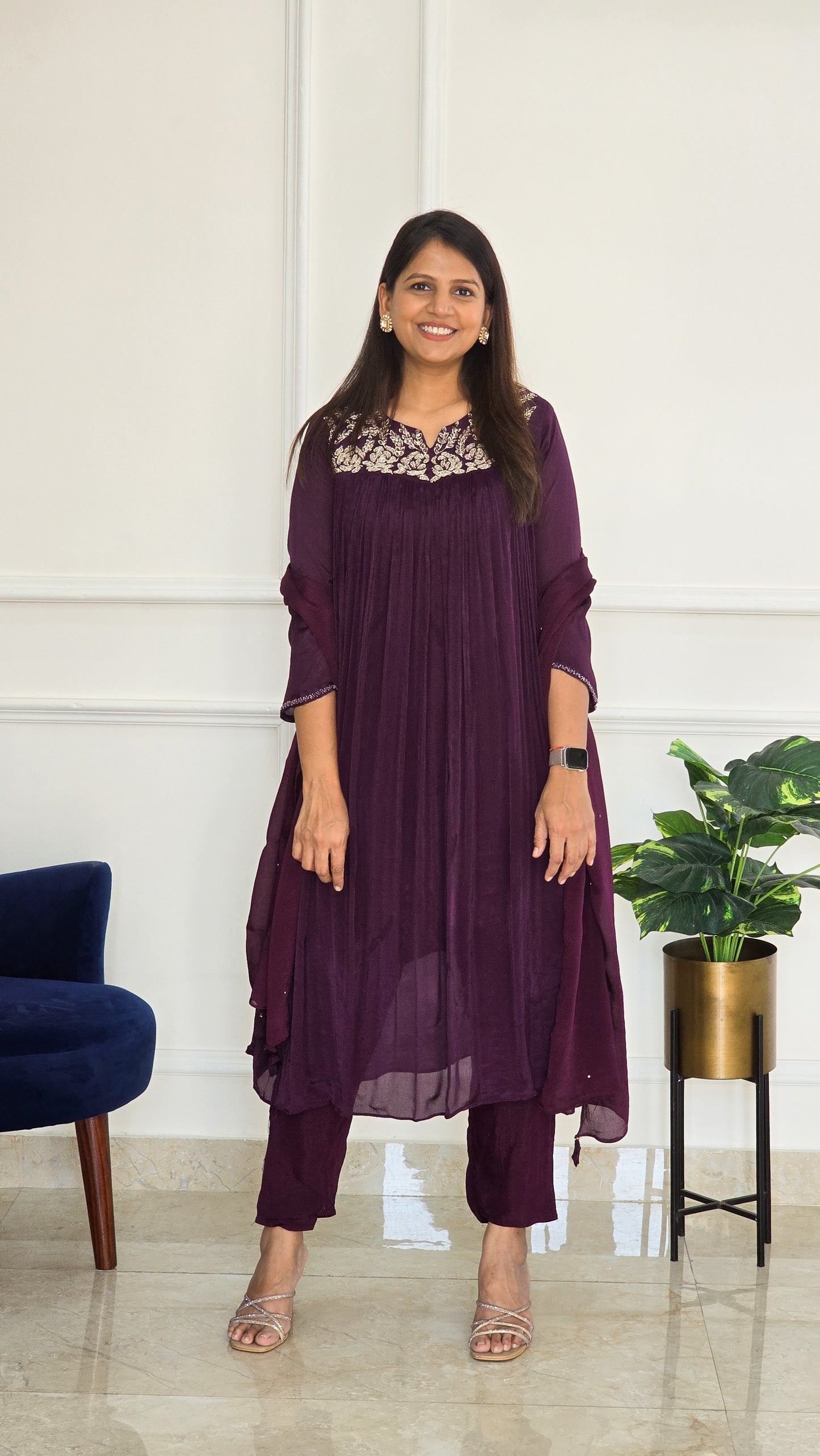 Wine Tara Flare Ensemble Set