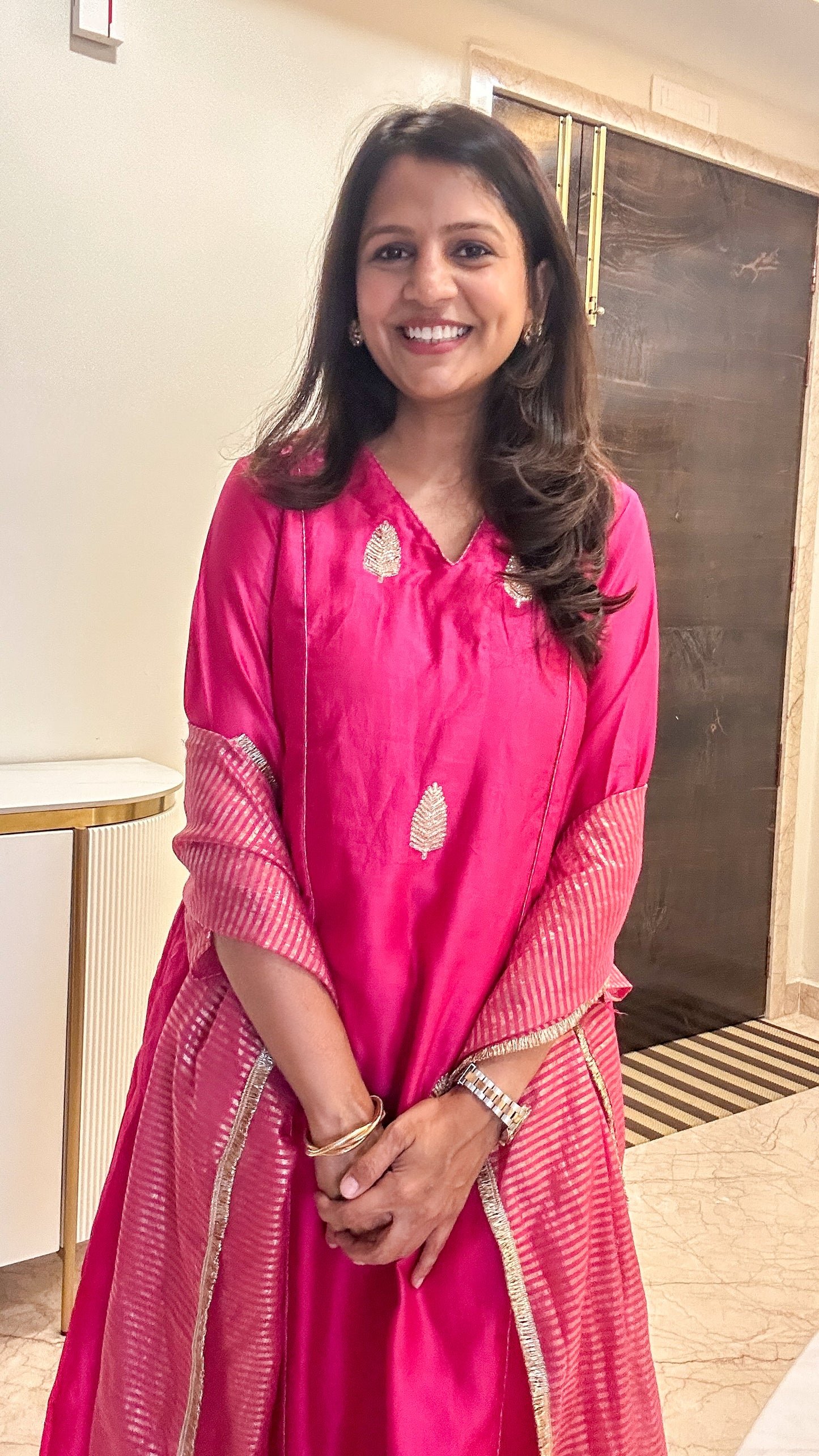 Rani Gul Chanderi Suit Set