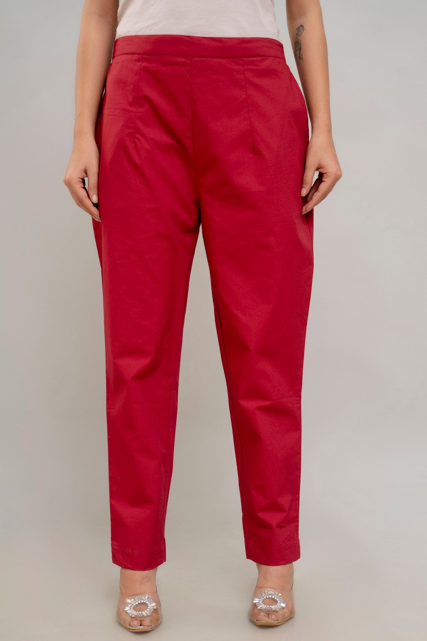 Maroon Cotton Pants