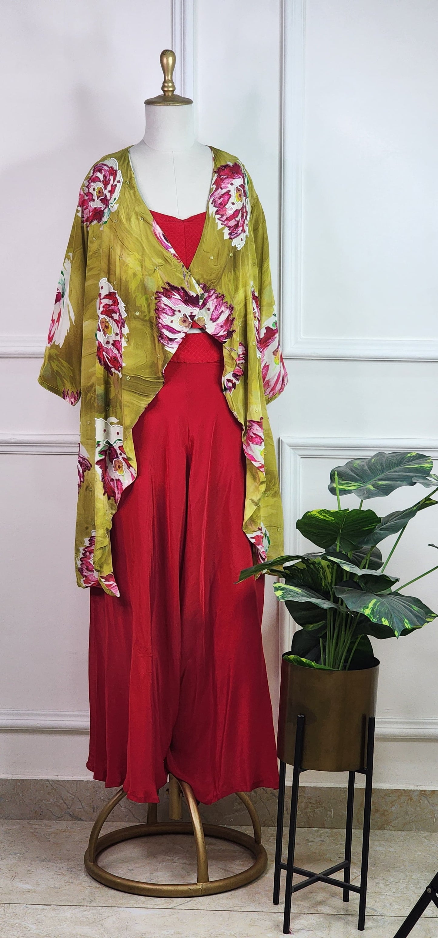 Fusion Green Kimono Set
