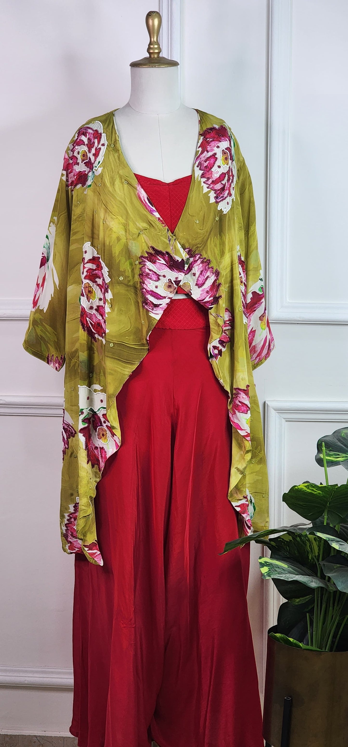 Fusion Green Kimono Set