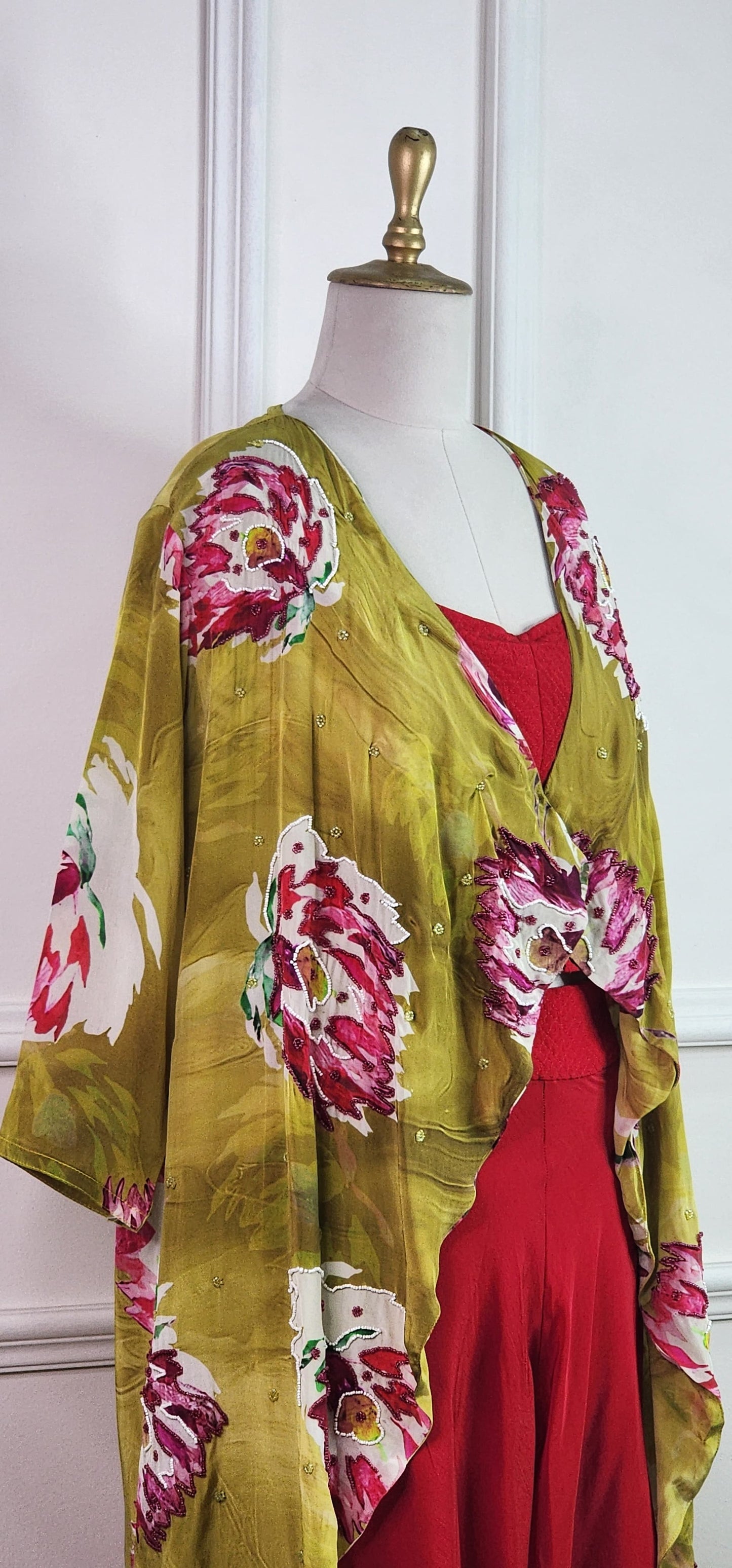 Fusion Green Kimono Set