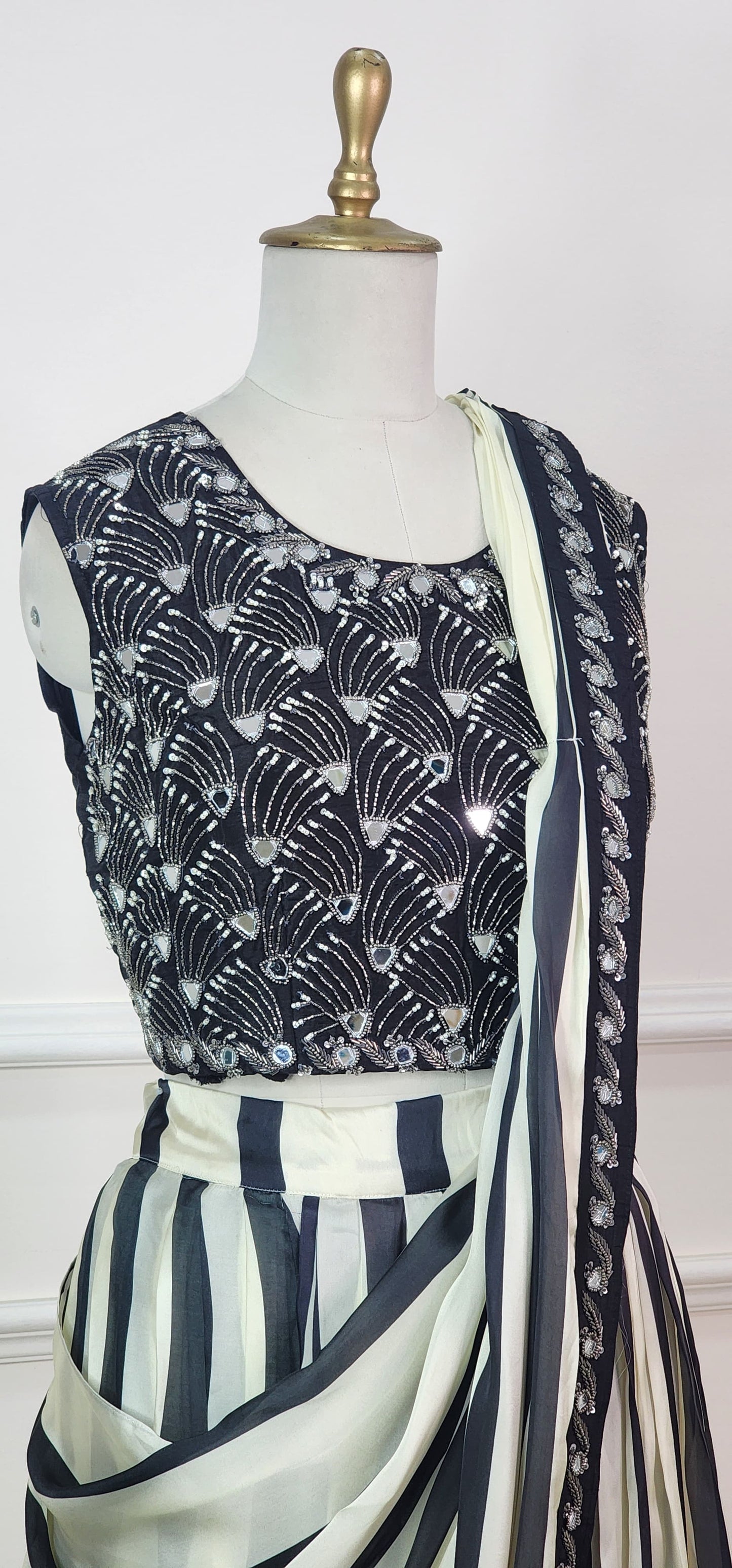 Blue and White Stripe Set