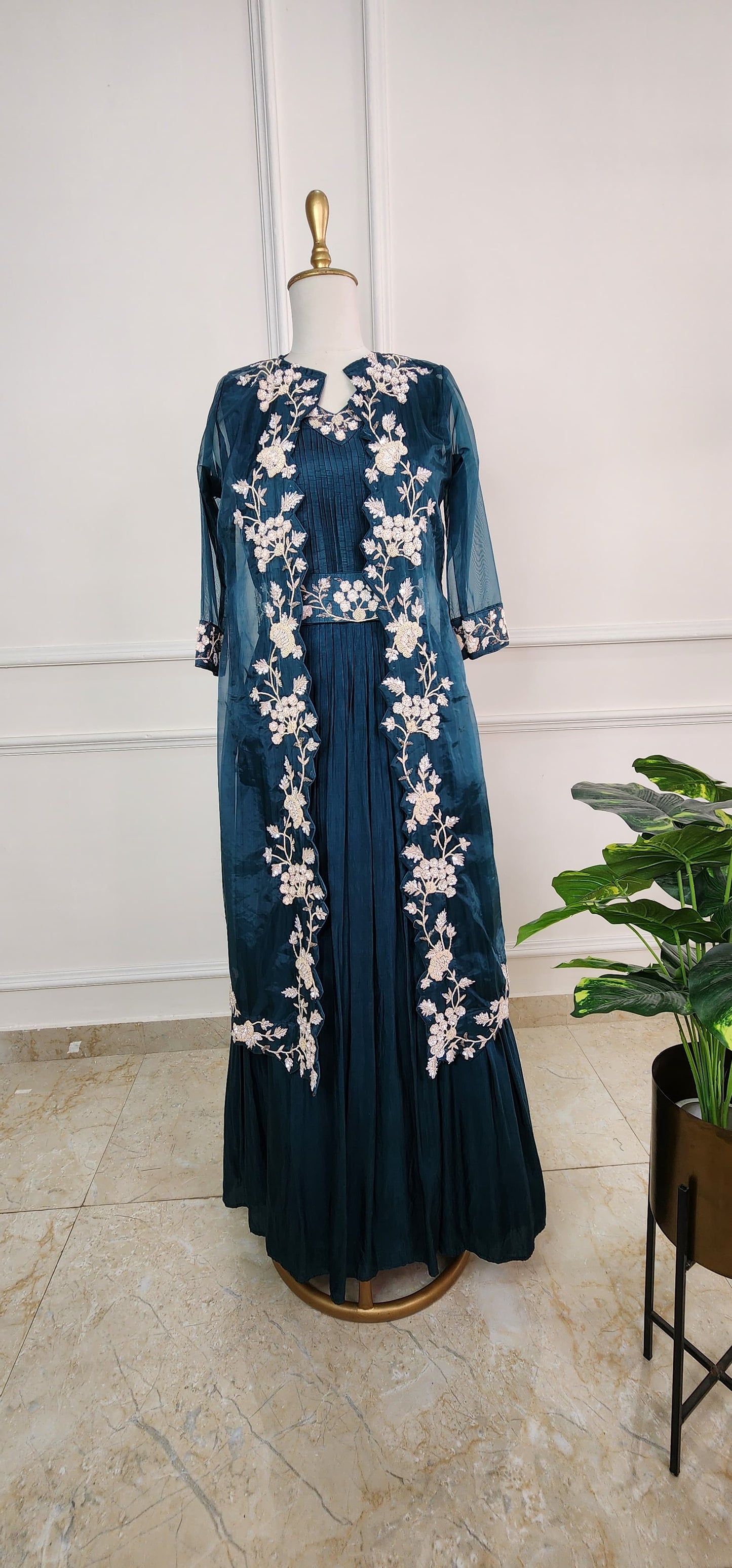 blue Gown With Jacket