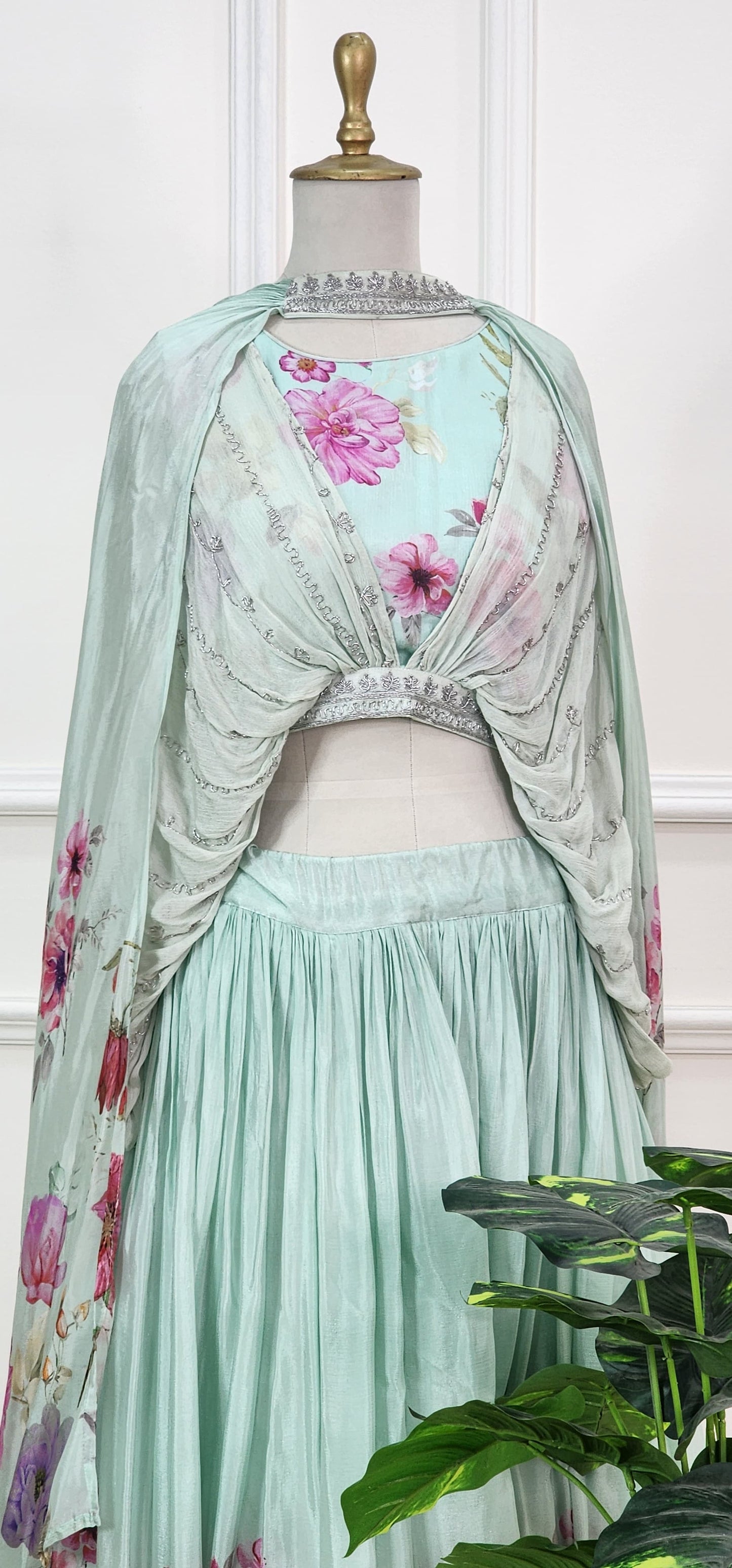 Pastel Printed Top and Skirt