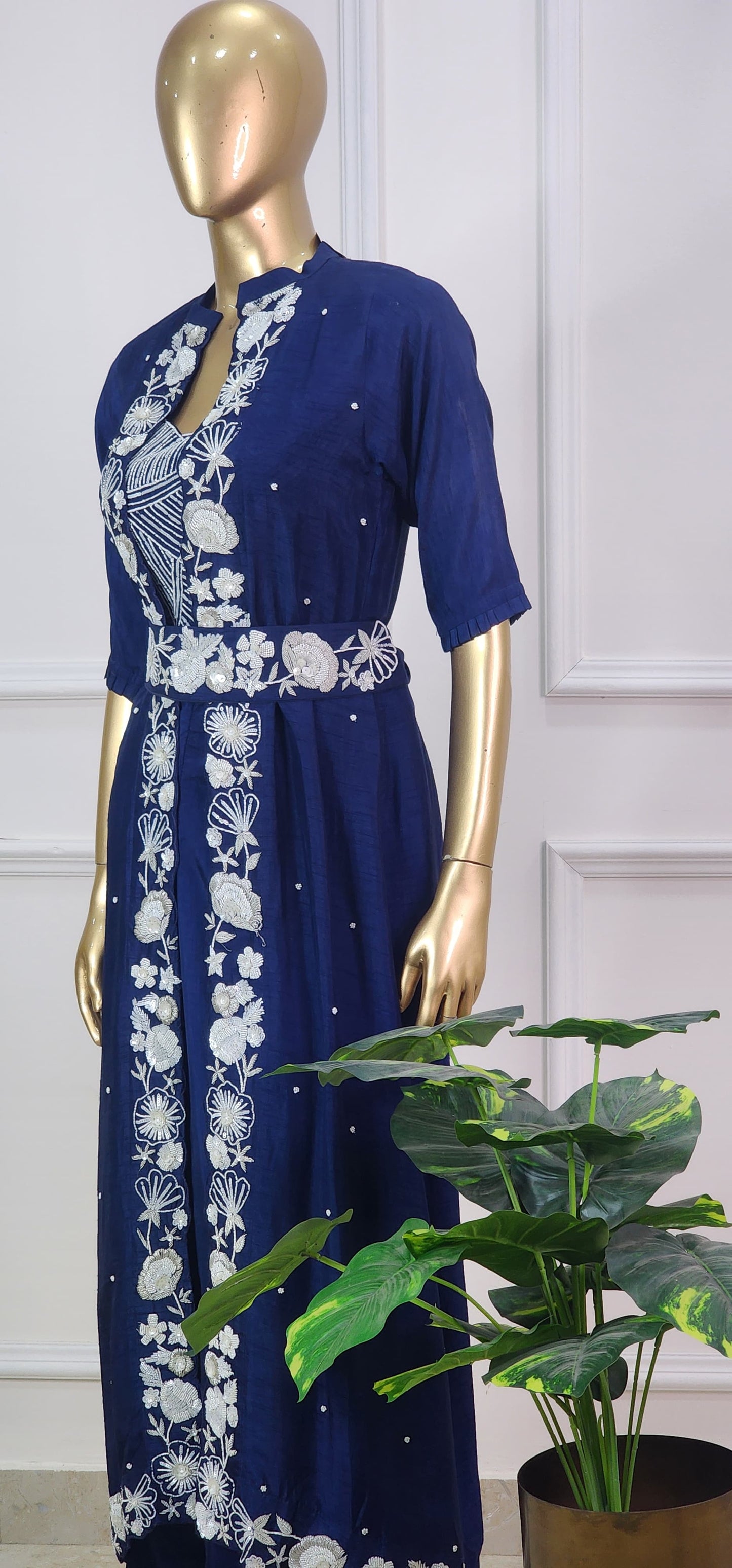 Navy Blue Indo Western Set