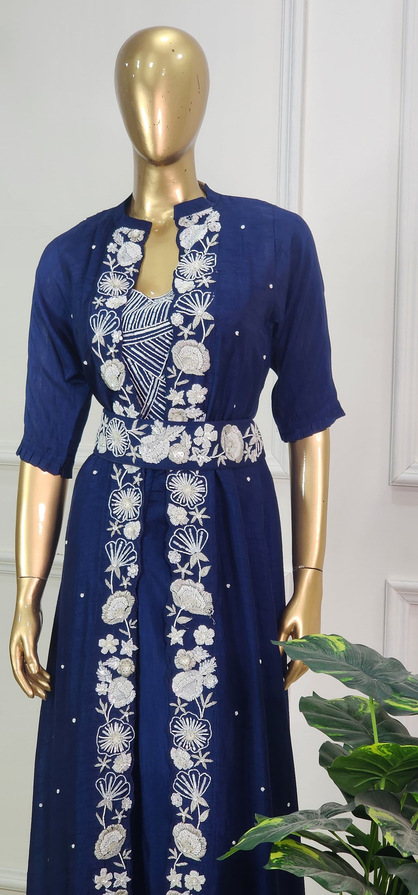 Navy Blue Indo Western Set