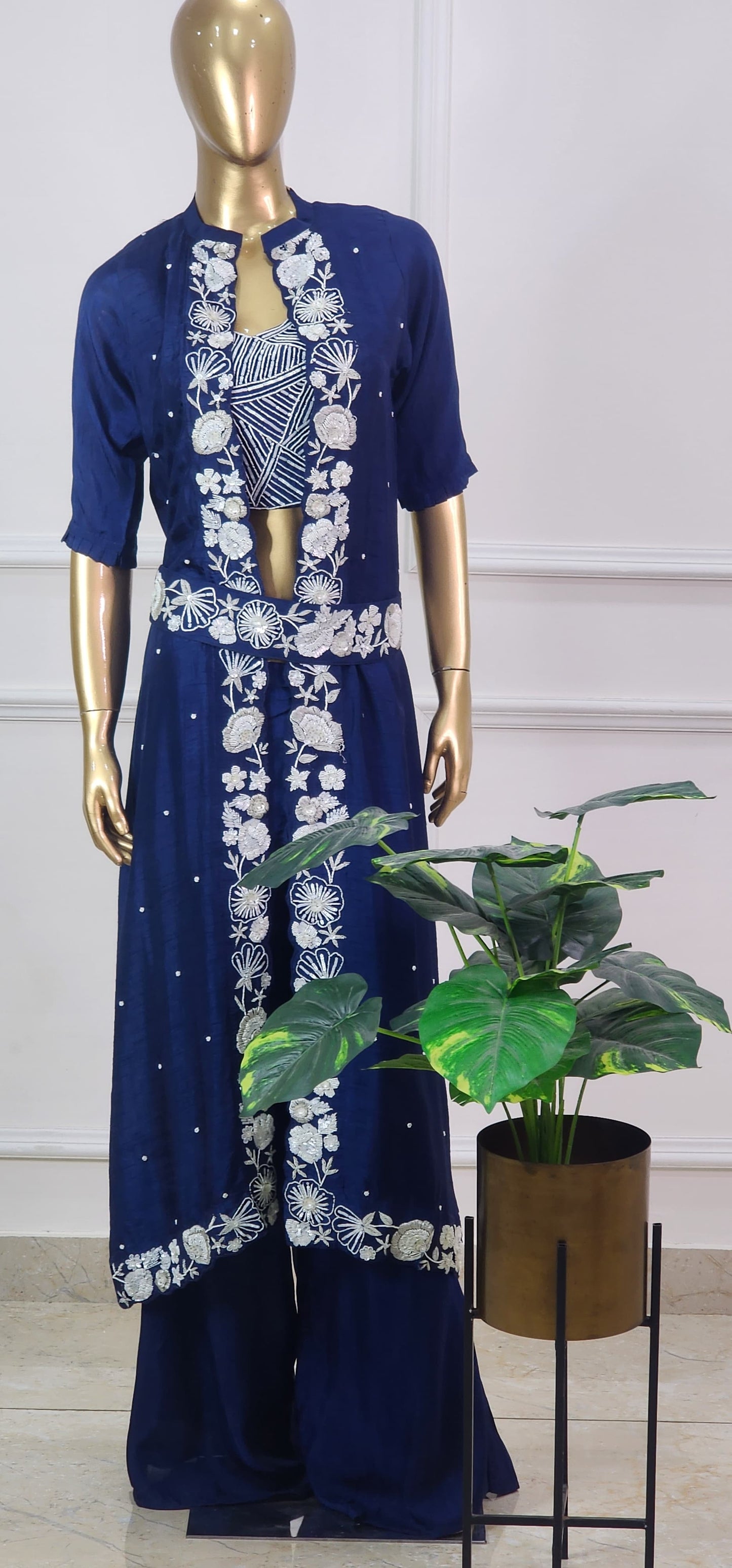 Navy Blue Indo Western Set