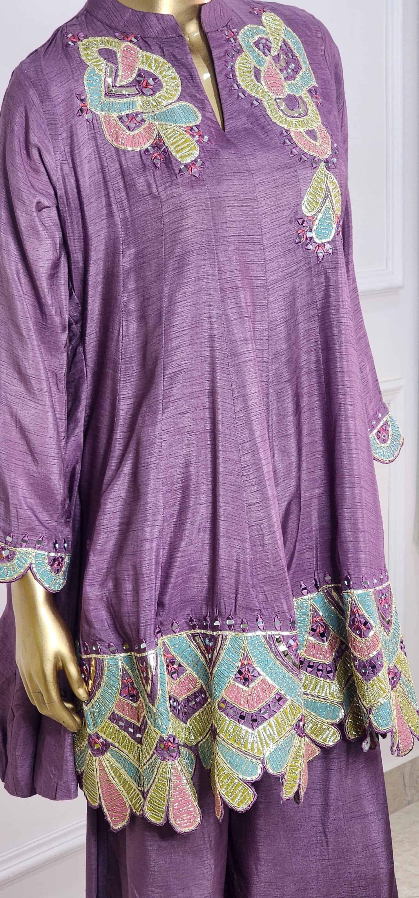 Purple Kali Top and Palazo Set