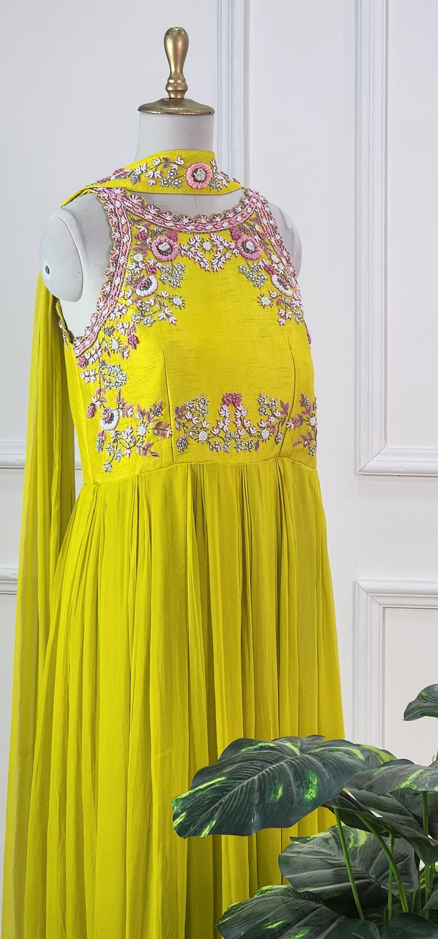 Neon Yellow Flare Dress