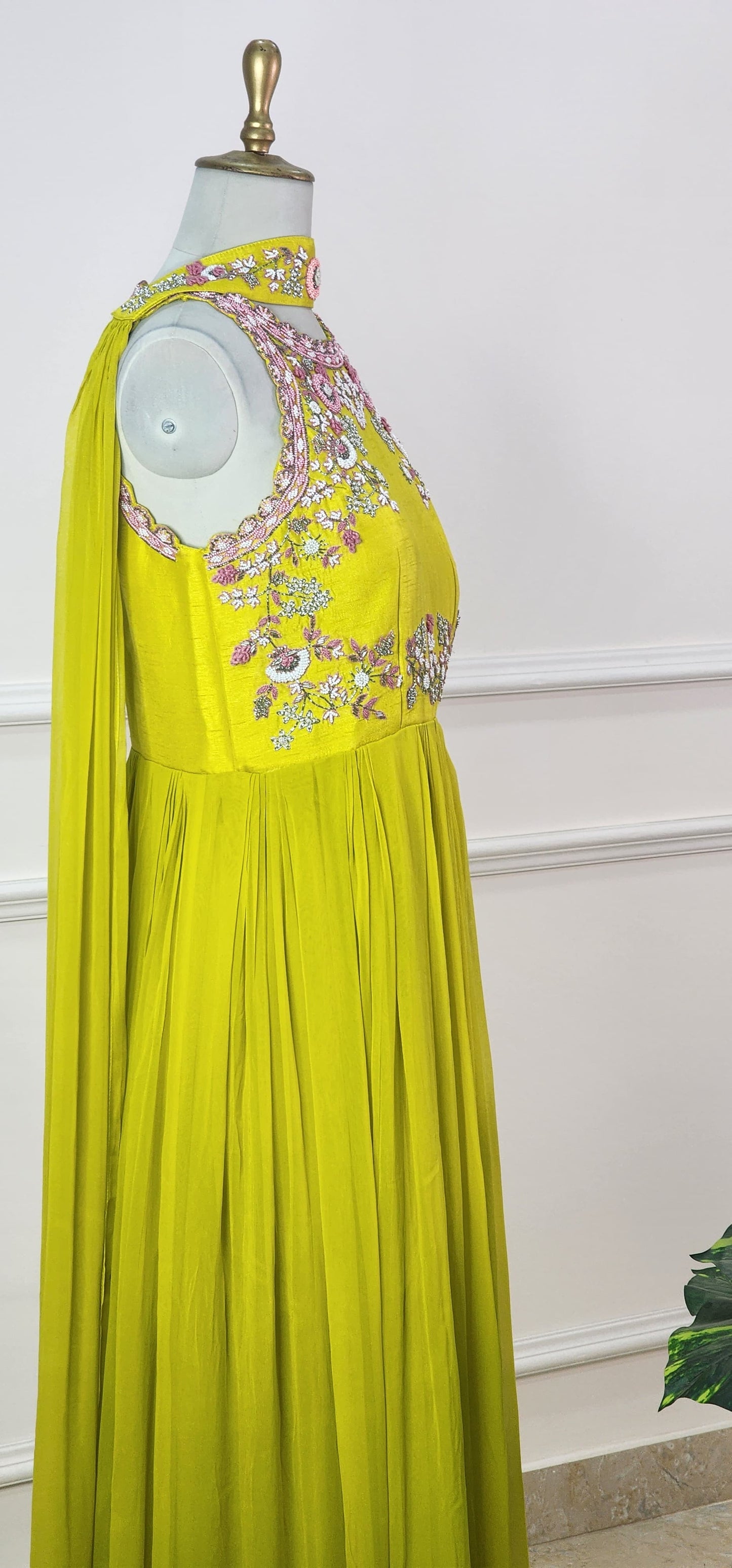 Neon Yellow Flare Dress