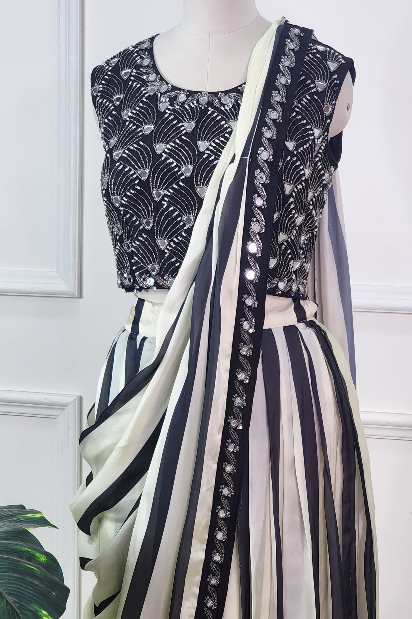 Blue and White Stripe Set
