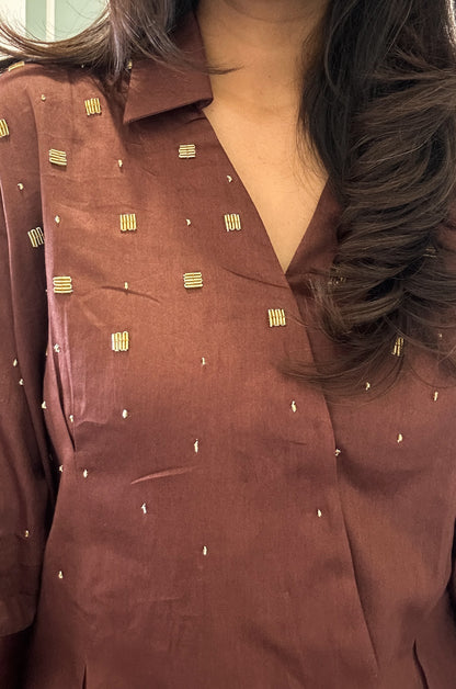 Brown Bling Top (15 days dispatch )