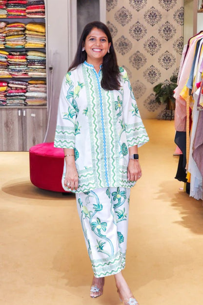 Green Tropical Co Ord Set