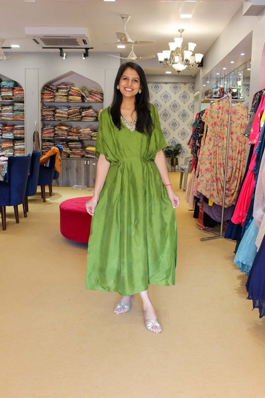 Mehendi Green Kaftan