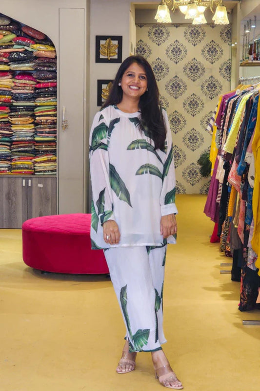 Tropical Vibes Georgette Co Ord Set