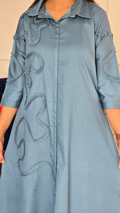 Blue Ripple Tunic