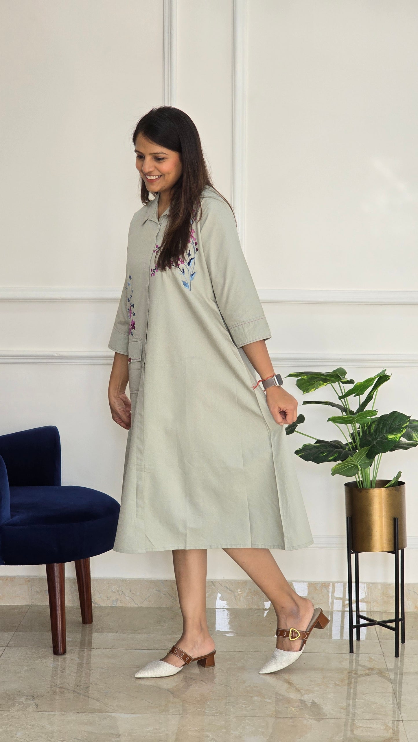 Pista Woodland Petals Cotton Tunic