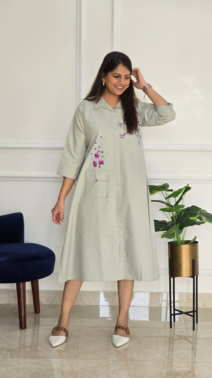 Pista Woodland Petals Cotton Tunic