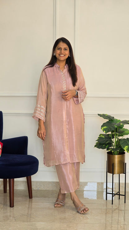 Pink Sitara Tissue Suit
