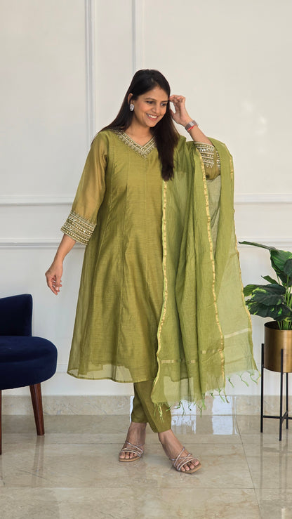 Sage Green Anarkali Suit