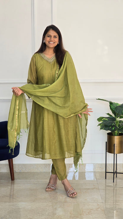 Sage Green Anarkali Suit