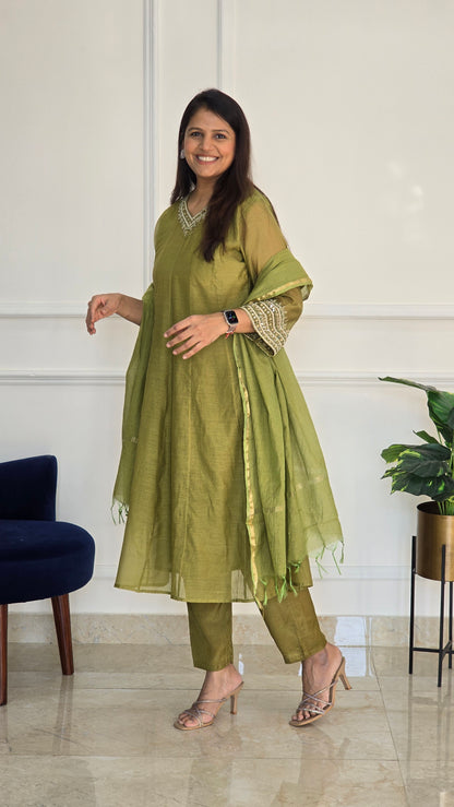 Sage Green Anarkali Suit