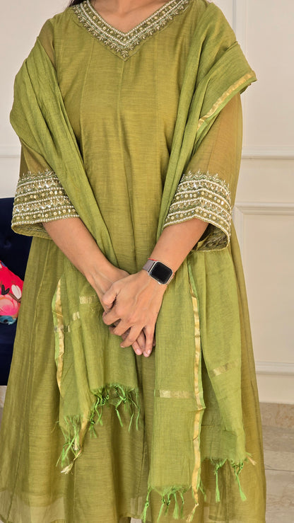 Sage Green Anarkali Suit