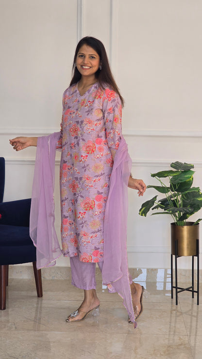 Floral Lilac Suit