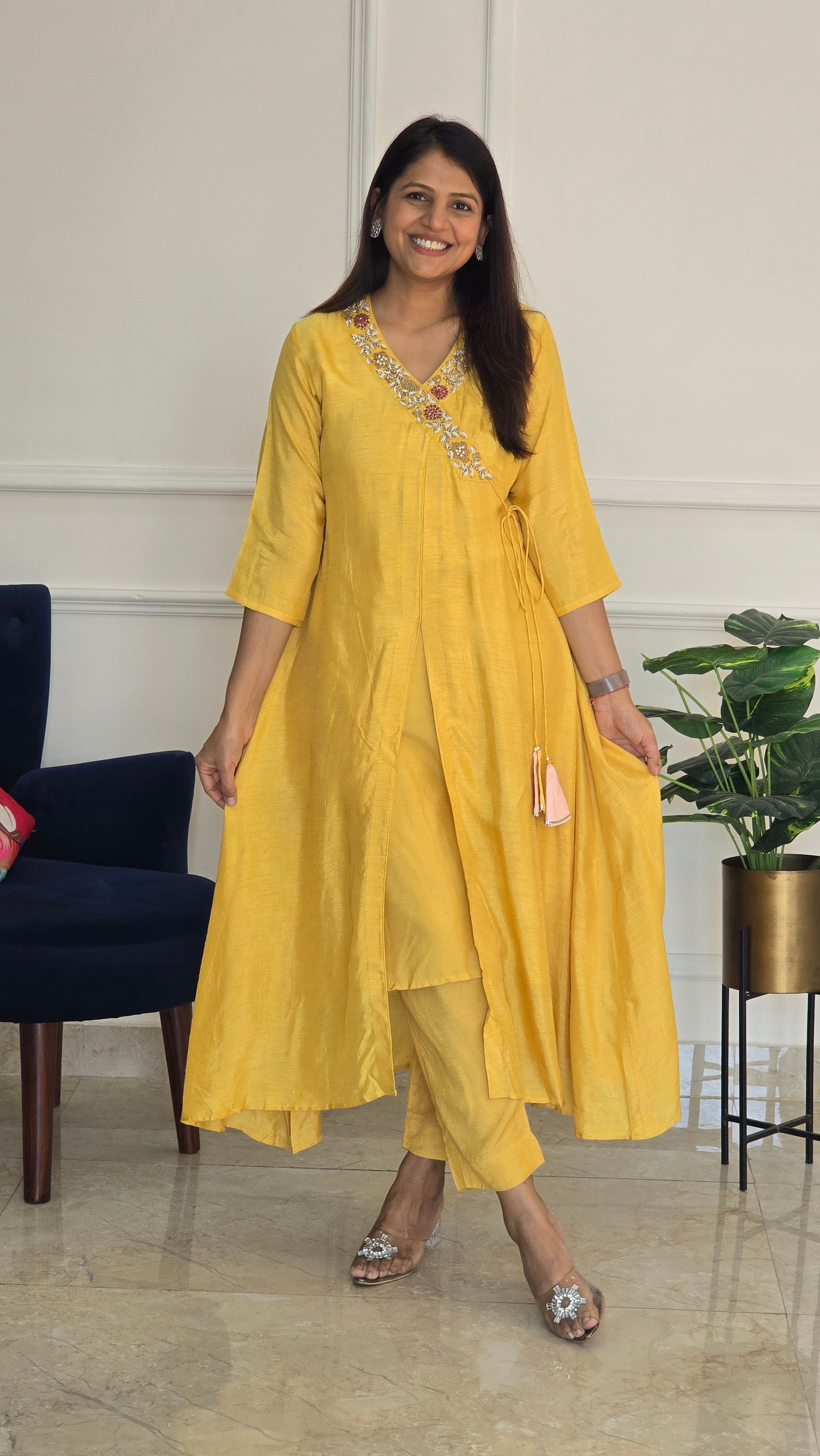 Angrakha Patterned Dress - View 3 - PinkTree by Shrutika