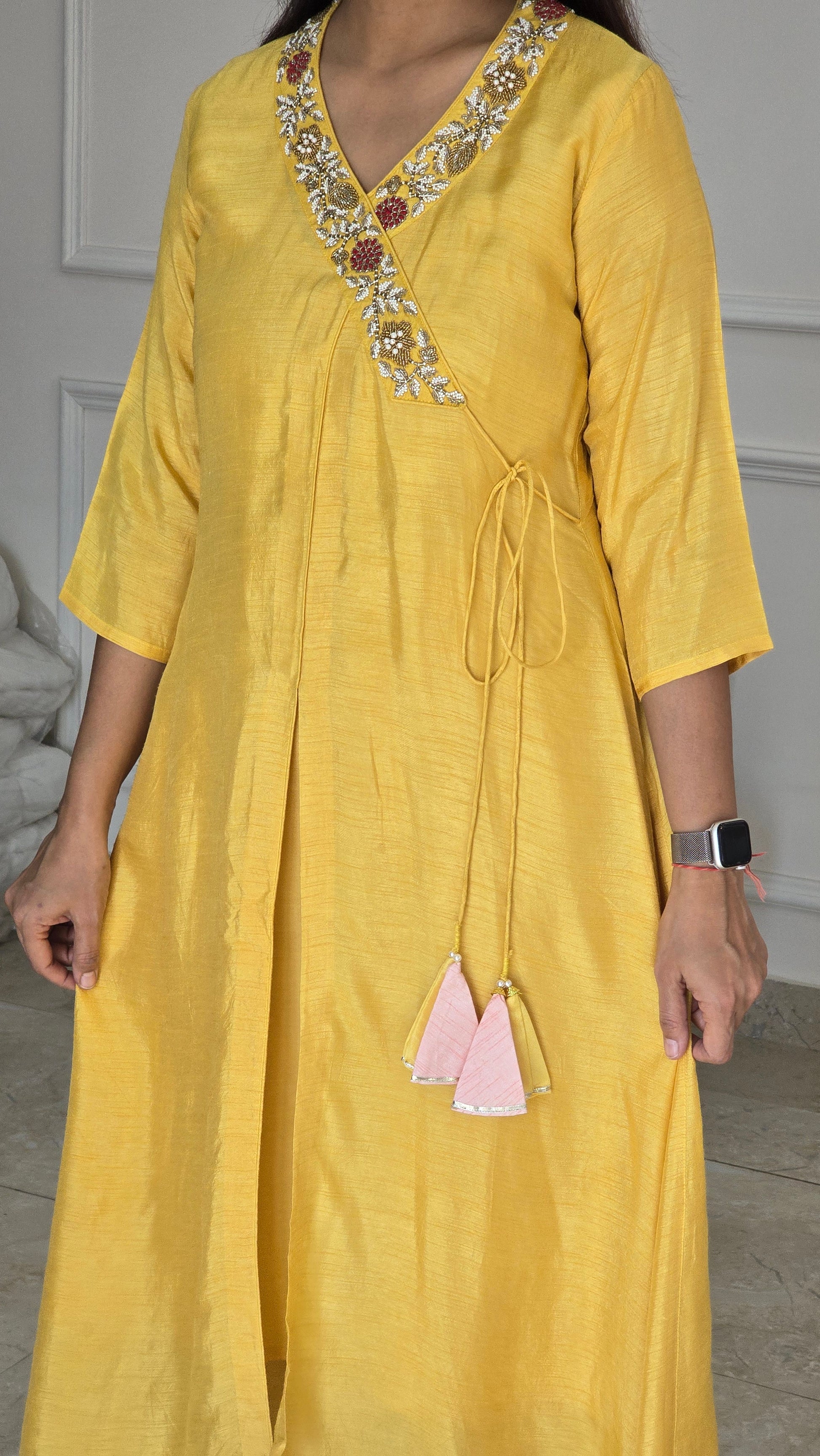 Angrakha Patterned Dress - View 5 - PinkTree by Shrutika