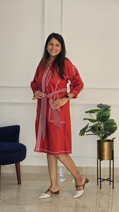 Rust Tunic With Belt