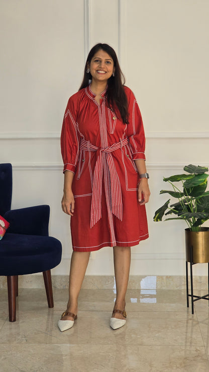 Rust Tunic With Belt